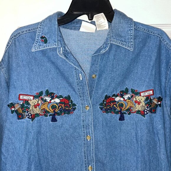 Vintage Bobbie Brooks Denim Button Down - Picture 2 of 5